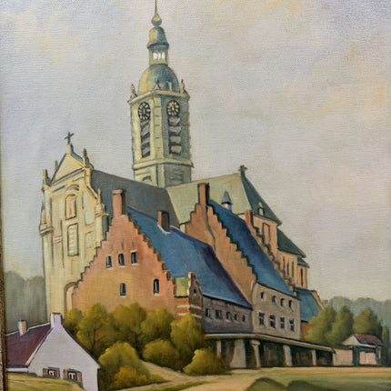 Classic Cityscape Oil Painting "Church Tower" Refined Large Art Holland Art Shop