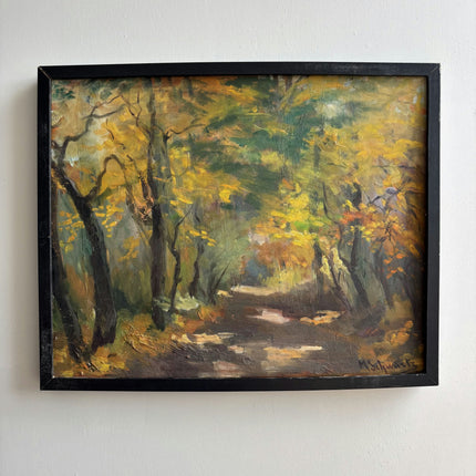Handcrafted Landscape Oil Painting "Autumn Trees" Refined Artwork Holland Art Shop