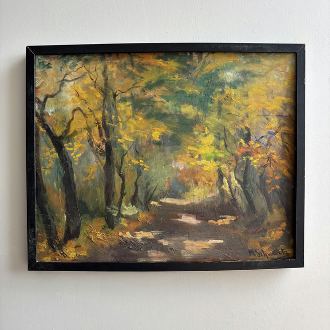 Handcrafted Landscape Oil Painting "Autumn Trees" Refined Artwork Holland Art Shop