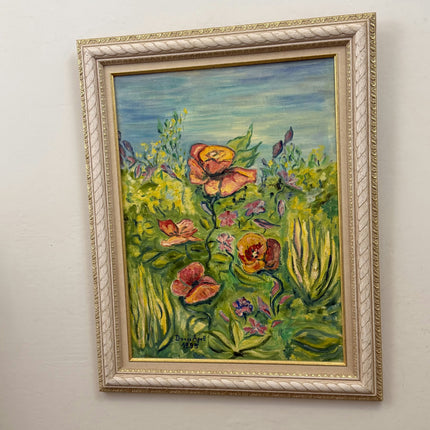 Expressive Floral Still Life Oil Painting "Rock Formation" Authentic Art Holland Art Shop