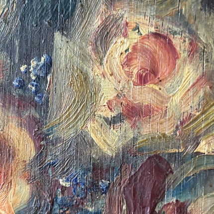 Rustic Floral Still Life Oil Painting "Flower Vase" Classic Small Art Holland Art Shop