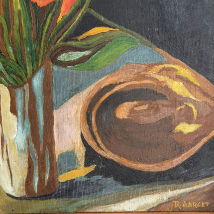 Elegant Still Life Oil Painting "Red Tulips" Original Art Holland Art Shop