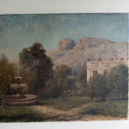 Timeless Landscape Oil Painting "Garden Fountain" Expressive Art Holland Art Shop