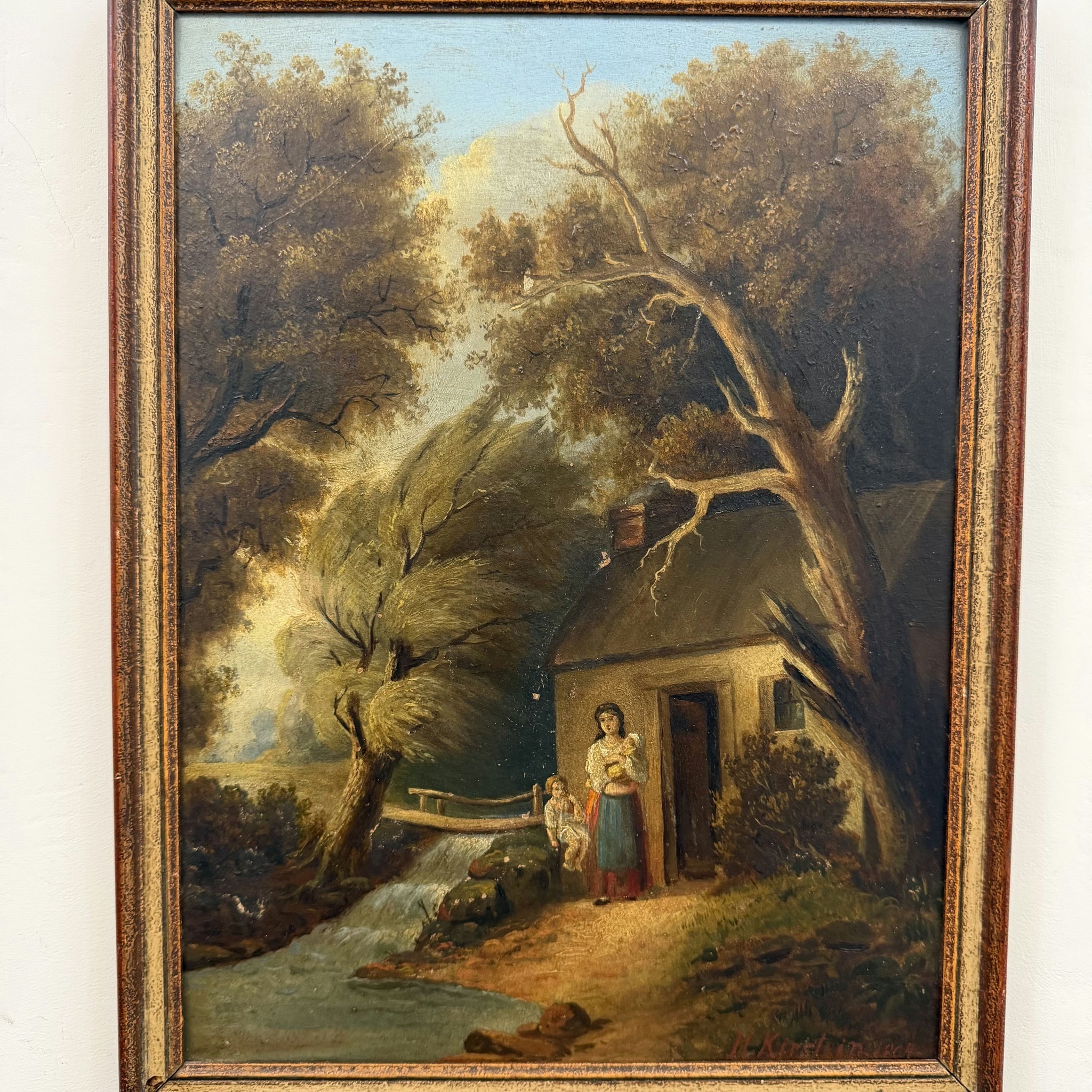 1804 Antique Landscape Oil Painting 