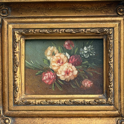 Original Flowery Still Life Oil Painting "Gilded Frame" Timeless Small Art Holland Art Shop