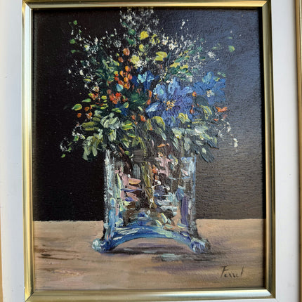 Classic Floral Still Life Oil Painting "Floral Vase" Authentic Small Artwork Holland Art Shop