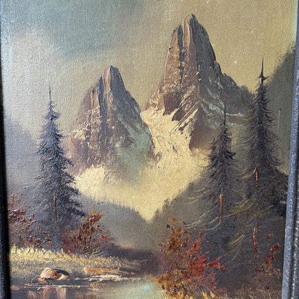 Expressive Landscape Oil Painting "Jagged Mountain" Classic Artwork Holland Art Shop