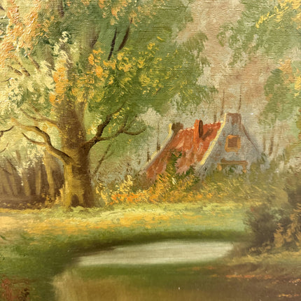 Detailed Landscape Oil Painting "Gilded Frame" Elegant Large Art Holland Art Shop