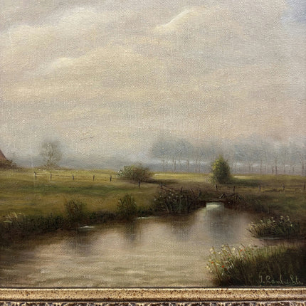 Classic Landscape Oil Painting "Windmill Field" Elegant Artwork Holland Art Shop
