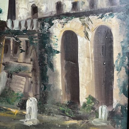 Detailed Cityscape Oil Painting "Stone Building" Elegant Artwork Holland Art Shop