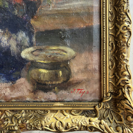 Expressive Still Life Oil Painting "Blue Vase" Traditional Art Holland Art Shop
