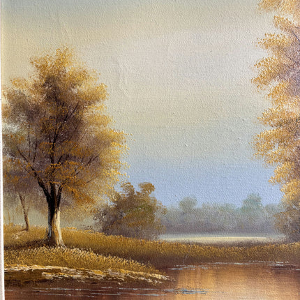 Expressive Landscape Oil Painting "Autumn Trees" Refined Artwork Holland Art Shop
