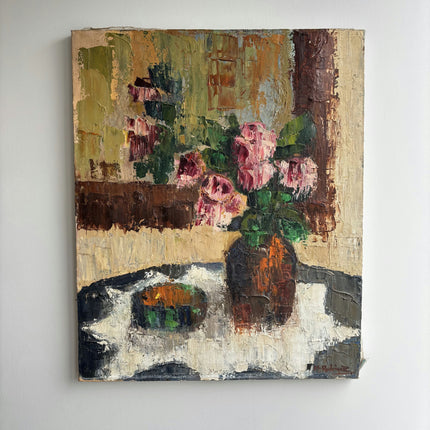 Original Floral Still Life Oil Painting "Flower Vase" Traditional Art Holland Art Shop