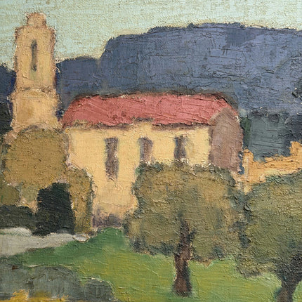 Marcel Ducret Refined Landscape Oil Painting "Village Church" Classic Art Holland Art Shop