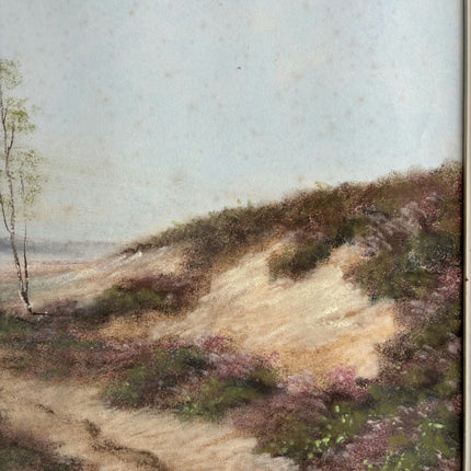 Elegant Landscape Pastel "Thatched Hut" Timeless Art Holland Art Shop