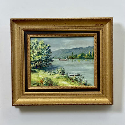 Expressive Landscape Oil Painting "Framed Painting" Handcrafted Small Artwork Holland Art Shop