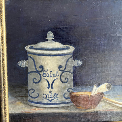 Authentic Still Life Oil Painting "Tobacco Jar" Expressive Artwork Holland Art Shop