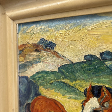 Rustic Animals Oil Painting "Grazing Horses" Classic Art Holland Art Shop