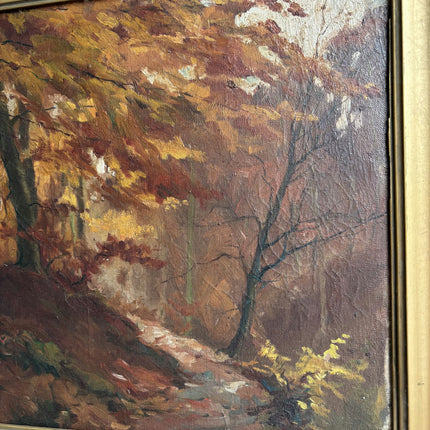 Original Landscape Oil Painting "Autumn Trees" Authentic Artwork Holland Art Shop