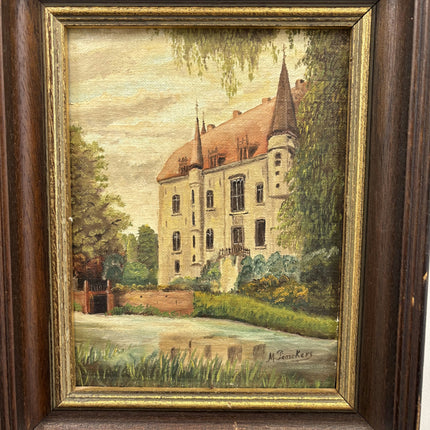 Refined Cityscape Oil Painting "Patterned Panel" Original Small Art Holland Art Shop