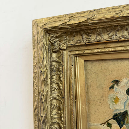Authentic Floral Still Life Oil Painting "Gilded Frame" Small Artwork Holland Art Shop