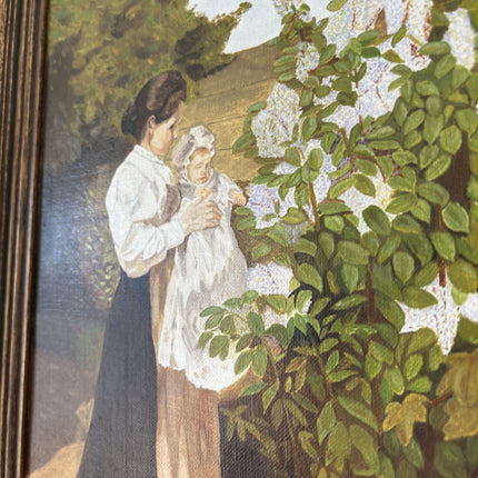 Vintage Oil Painting Figurative "Mother And Child" Intriguing Medium Artwork Holland Art Shop