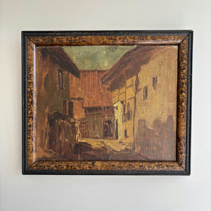 Detailed Cityscape Oil Painting "Framed Painting" Elegant Small Artwork Holland Art Shop