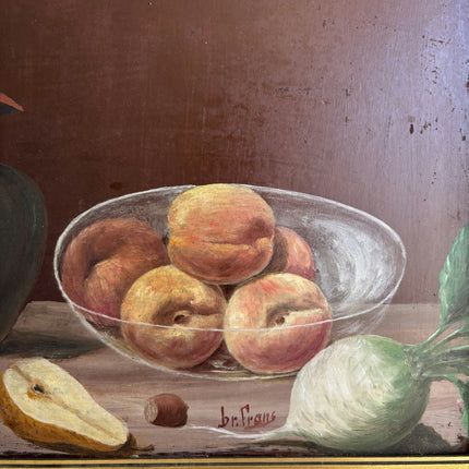 Elegant Still Life Oil Painting "Fruit Bowl" Rustic Belgique Art Holland Art Shop