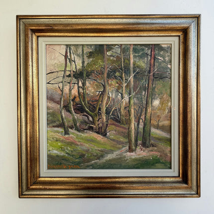 Expressive Landscape Oil Painting "Gnarled Trees" Rustic Art Holland Art Shop