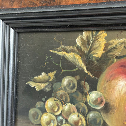 Timeless Still Life Oil Painting "Glistening Grapes" Traditional Small Art Holland Art Shop