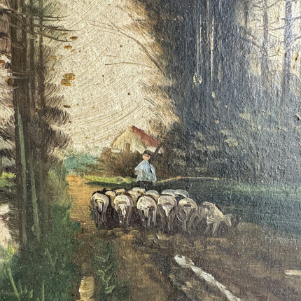 Classic Landscape Oil Painting "Gilded Frame" Expressive Small Artwork Holland Art Shop