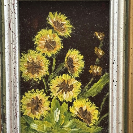 Authentic Floral Still Life Oil Painting "Yellow Flowers" Refined Small Artwork Holland Art Shop
