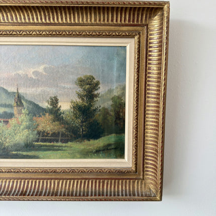 Timeless Landscape Oil Painting "Church Steeple" Refined Art Holland Art Shop