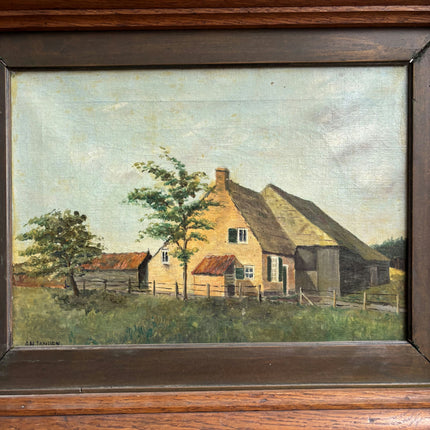 Rustic Farm Oil Painting "Thatched Cottage" Classic Art Holland Art Shop