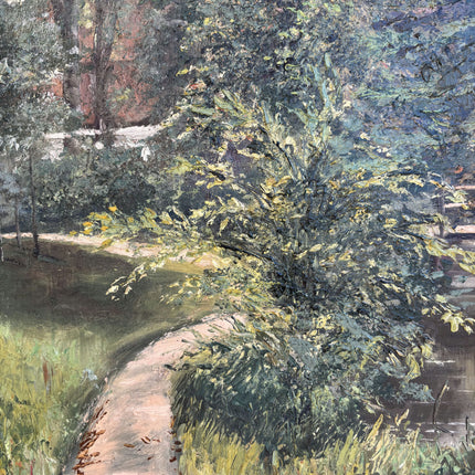 Original Landscape Oil Painting "Gilded Frame" Vintage Art Holland Art Shop