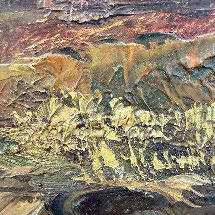 Rustic Landscape Oil Painting "Framed Painting" Vintage Art Holland Art Shop