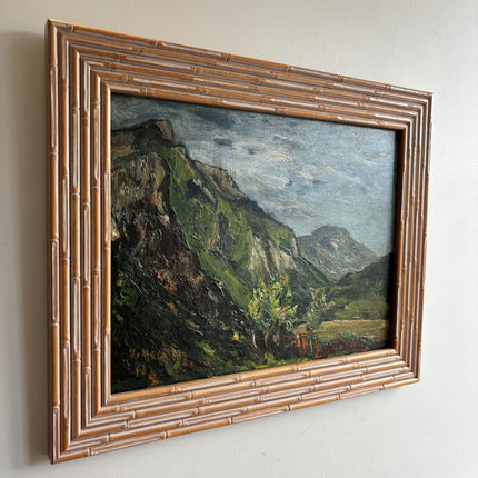Traditional Landscape Oil Painting "Mountain Slope" Handcrafted Artwork Holland Art Shop