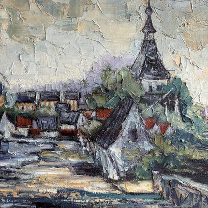 Detailed Cityscape Oil Painting "Framed Painting" Rustic Large Artwork Holland Art Shop