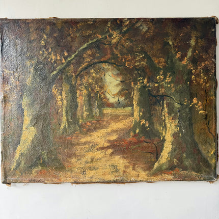 Handcrafted Landscape Oil Painting "Arched Pathway" Elegant Small Artwork Holland Art Shop
