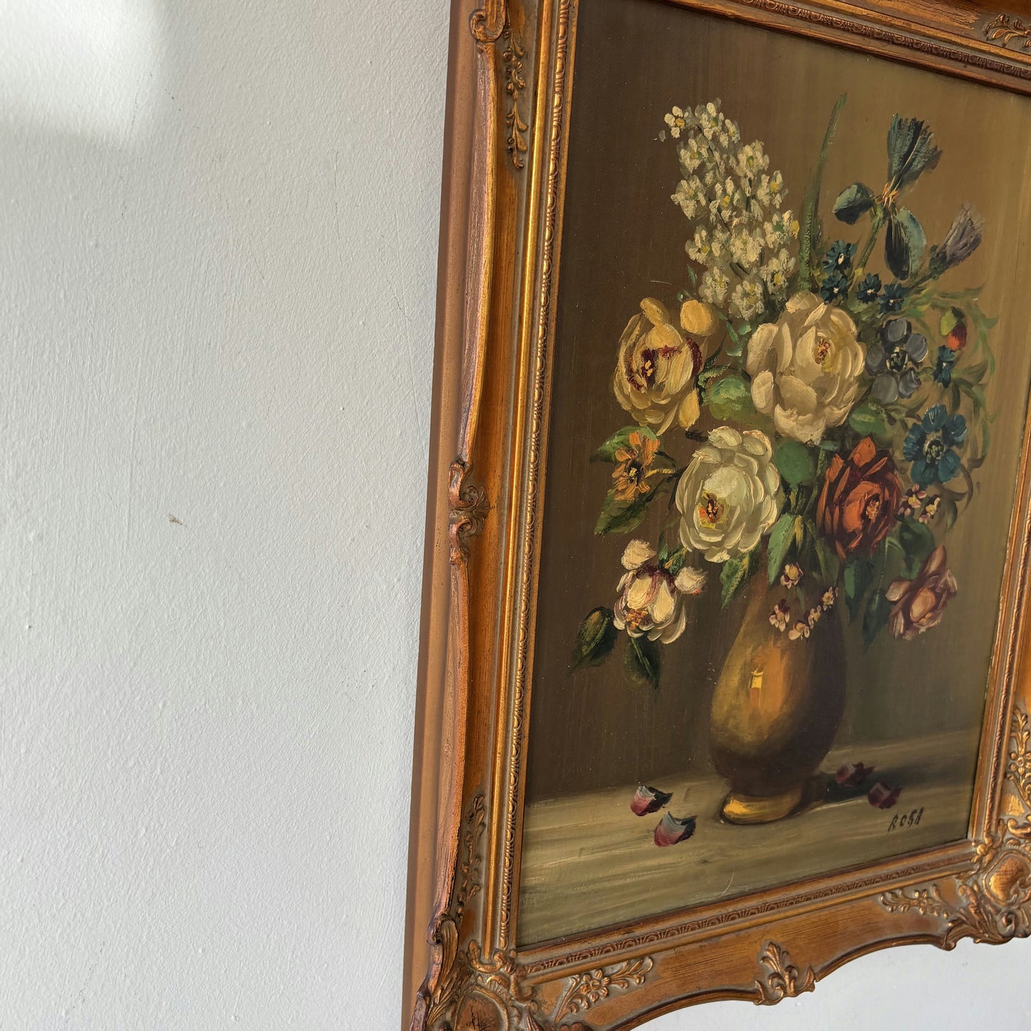 Refined Oil Painting Flowery Still Life "Flower Vase" Traditional Medium Art