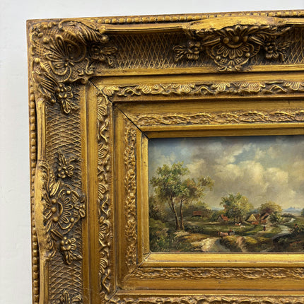 Traditional Landscape Oil Painting "Gilded Frame" Detailed Dutch Artwork Holland Art Shop