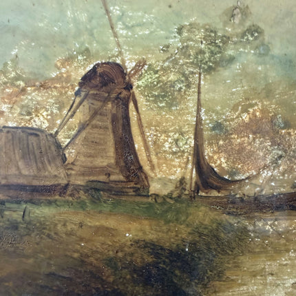 Rustic Landscape Oil Painting "Wooden Frame" Classic Small Artwork Holland Art Shop