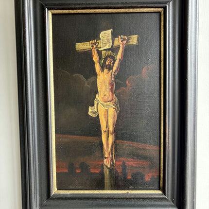 Classic Religious  Oil Painting "Crucified Christ" Authentic Art Holland Art Shop