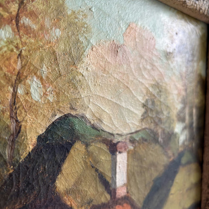 Handcrafted Farm Oil Painting "Thatched Cottage" Refined Artwork Holland Art Shop