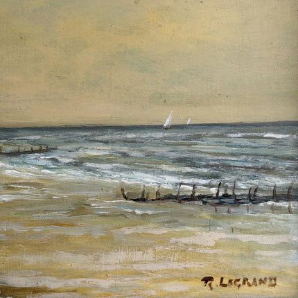 Detailed Seascape Oil Painting "Seaside Painting" Vintage Artwork Holland Art Shop