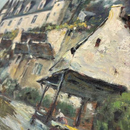 Classic Cityscape Oil Painting "Stone Castle" Authentic French Artwork Holland Art Shop