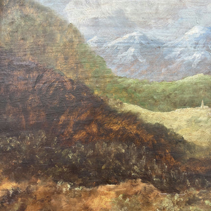 Handcrafted Landscape Oil Painting "Mountain Valley" Vintage Artwork Holland Art Shop