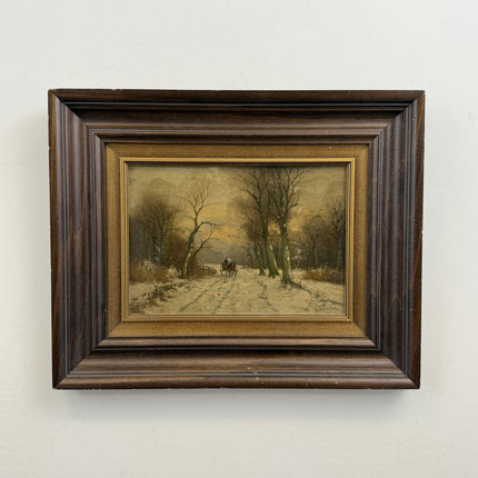 Authentic Winter Landscape Oil Painting "Framed Painting" Timeless Artwork Holland Art Shop