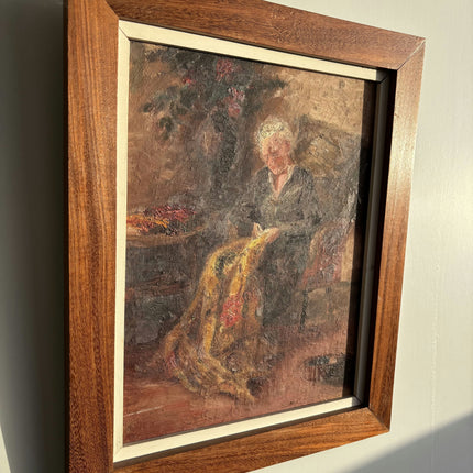 Authentic Figurative Oil Painting "Seated Woman" Original Art Holland Art Shop