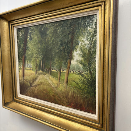 Classic Landscape Oil Painting "Tree Avenue" Vintage Artwork Holland Art Shop